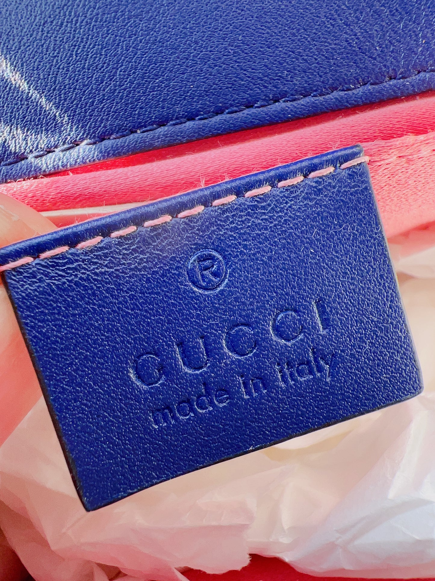 Gucci Velvet Matelasse Mini GG Marmont Shoulder Bag Blue