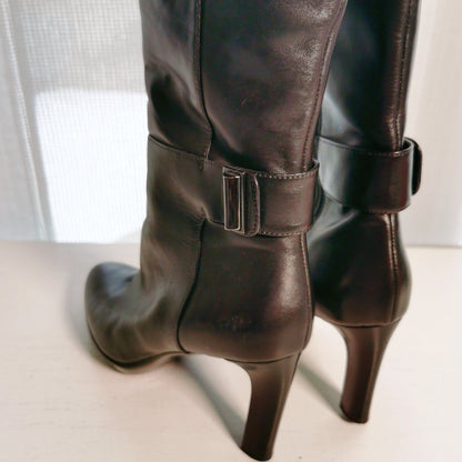 AQUATALIA Tall Heeles Boot Black Size37.5