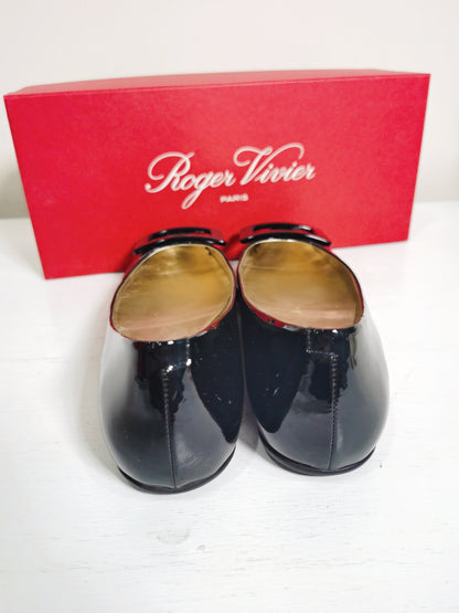 Roger Vivier Patent Gomme Ballerine Flats Size36