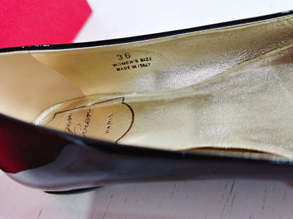 Roger Vivier Patent Gomme Ballerine Flats Size36