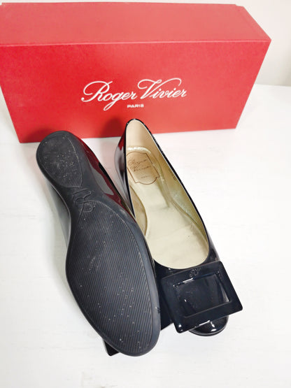 Roger Vivier Patent Gomme Ballerine Flats Size36