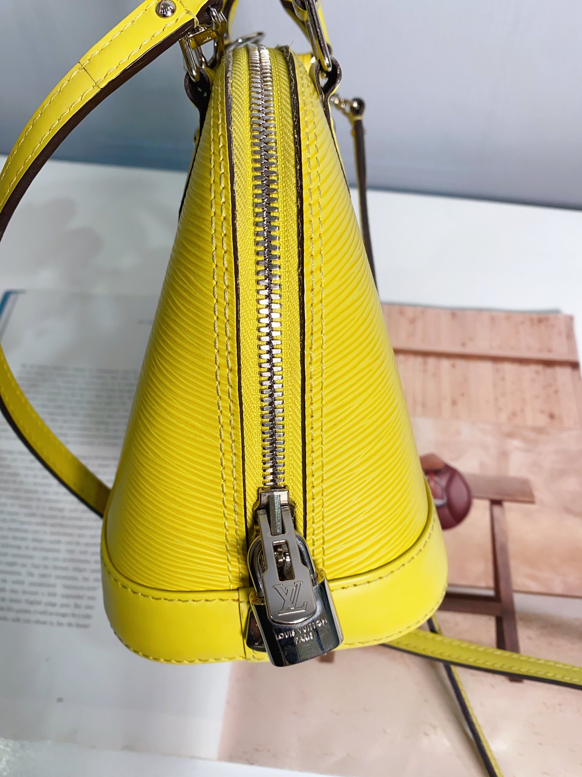 Louis Vuitton Citron Epi Leather Alma PM Bag Louis Vuitton