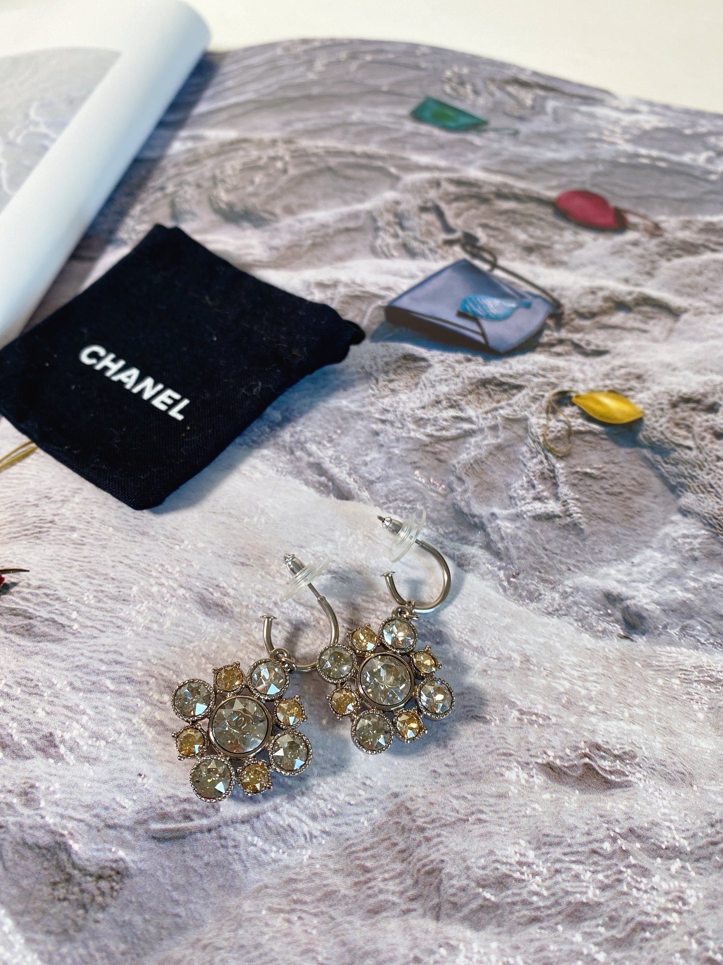 Chanel CC Square Earring with Swarovski Rhinestones
