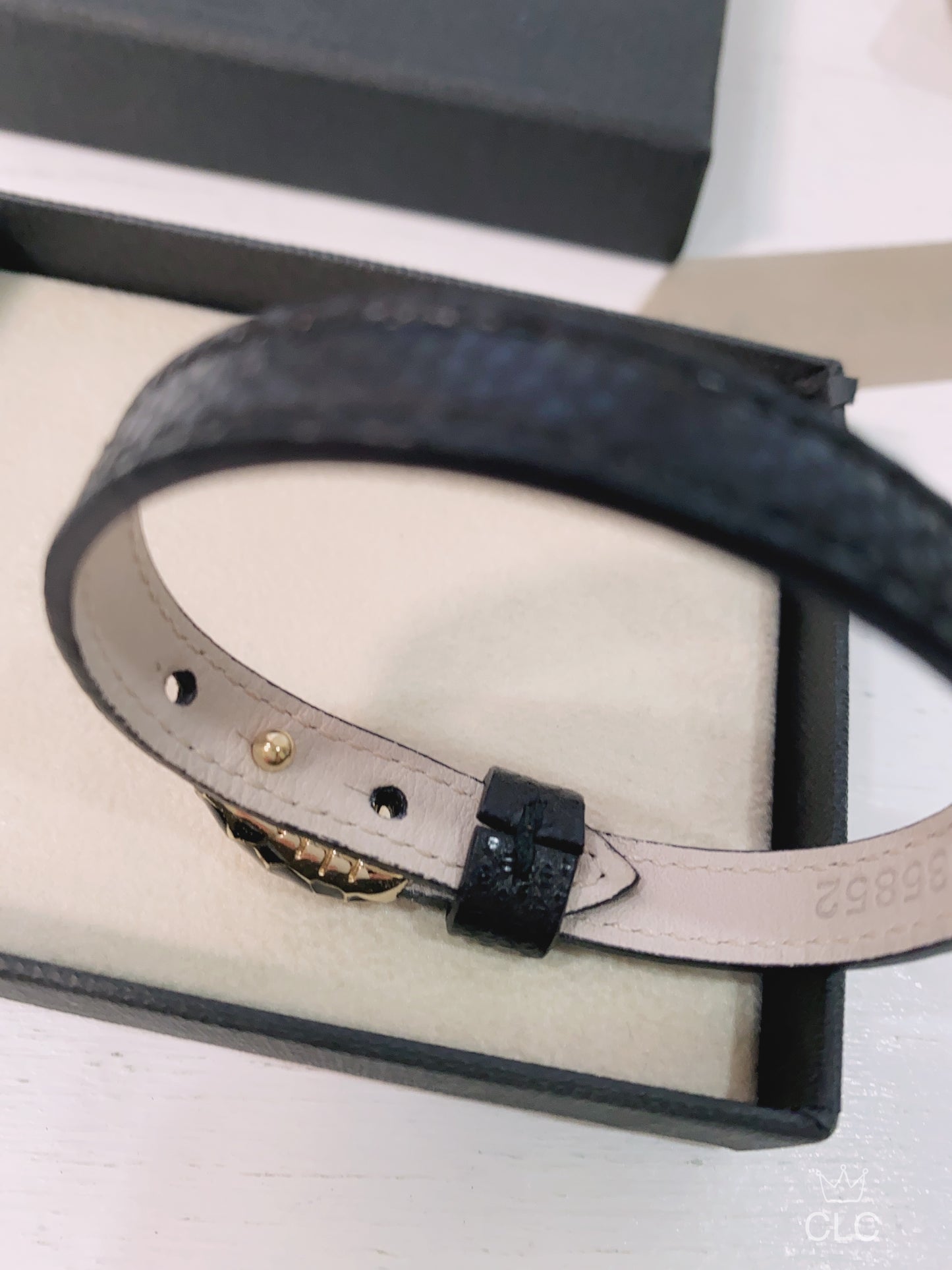 Bulgaria Leather & Enamel Serpenti Forever Wrap Bracelet