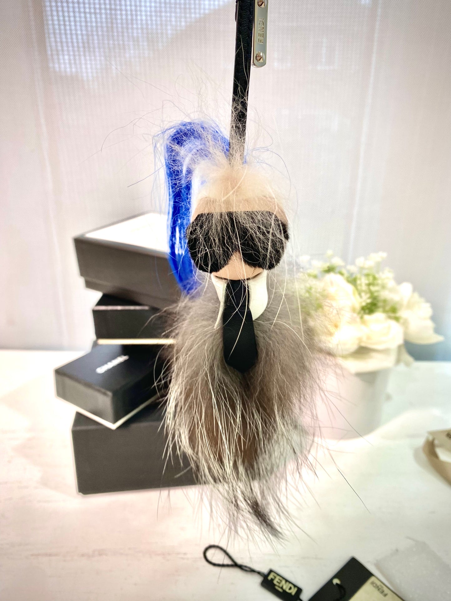 Fendi Karlito Karl Lagerfeld Bag Charm Mink & Fox Fur