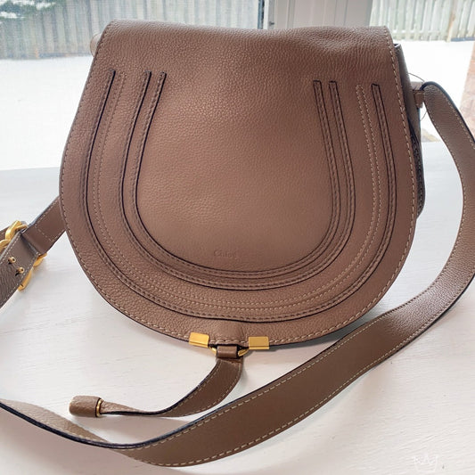 Chloe Calfskin Medium Marcie Round Crossbody Bag