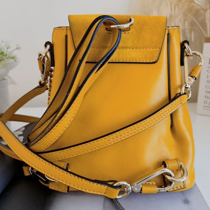 Chloé Mini Faye Backpack Yellow