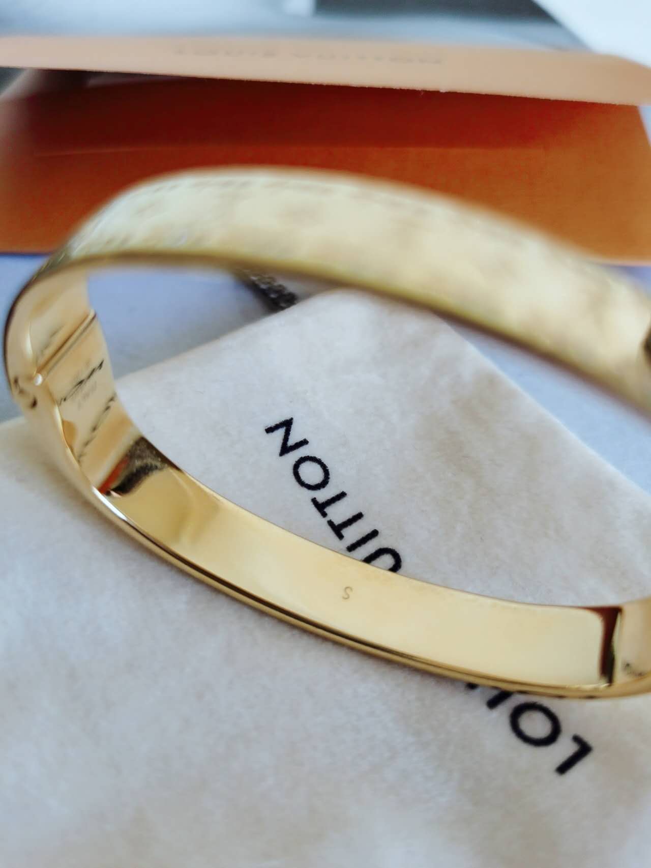 Louis Vuitton Nanogram Strass Bracelet Bango Size S