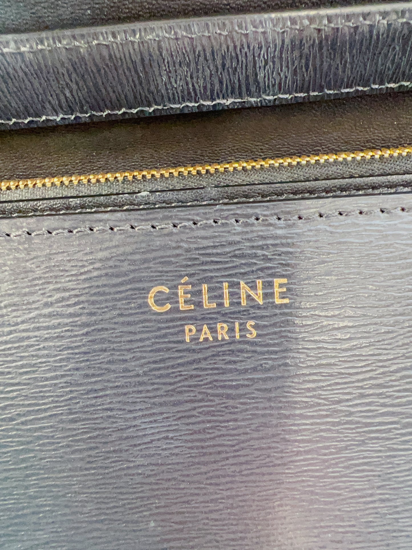 Celine Medium Box Epi Leather Gold Hardware Bag