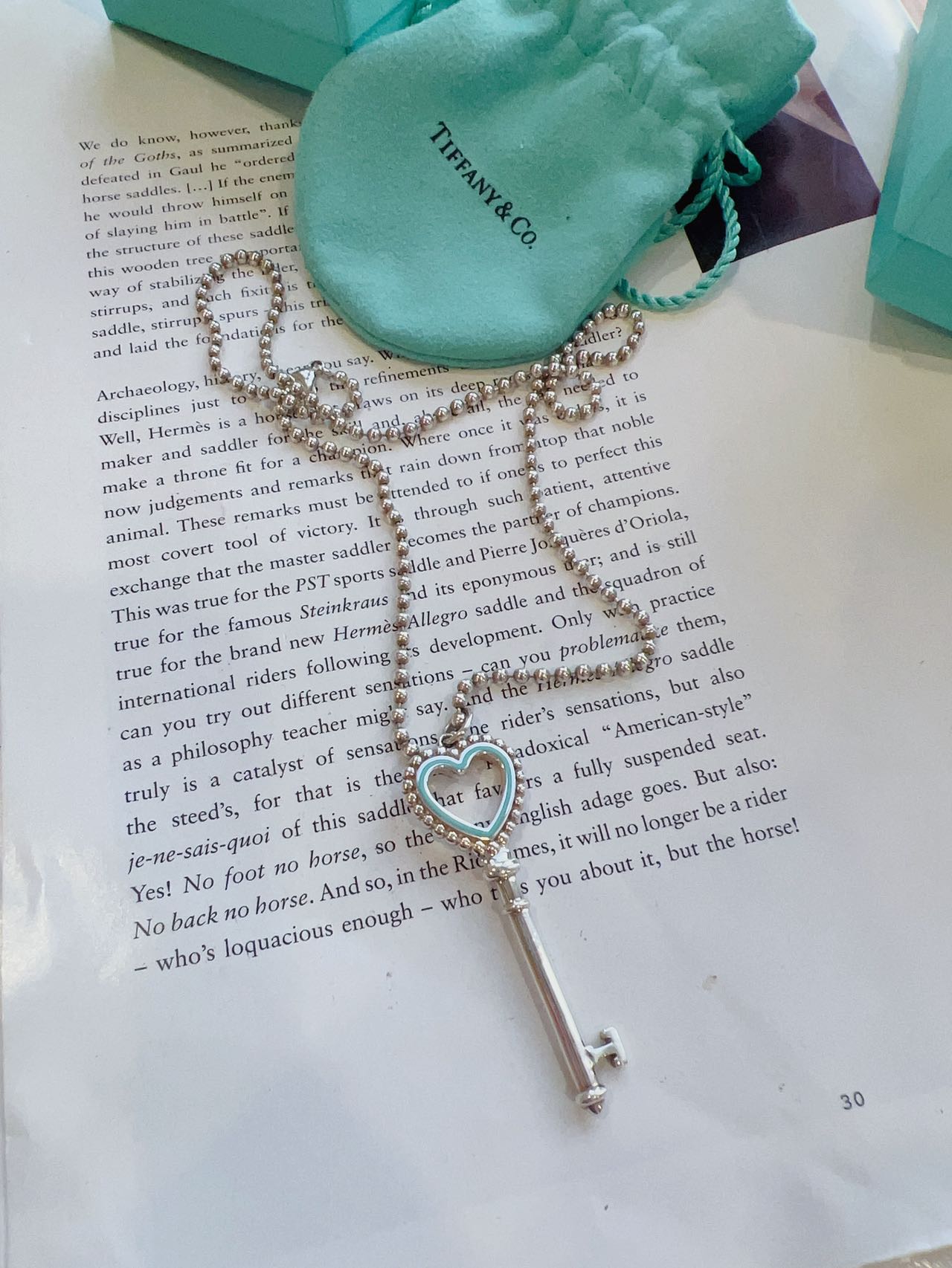 Tiffany & Co Tiffany Sterling Silver Heart Key Pendant Necklace Silvery Metallic