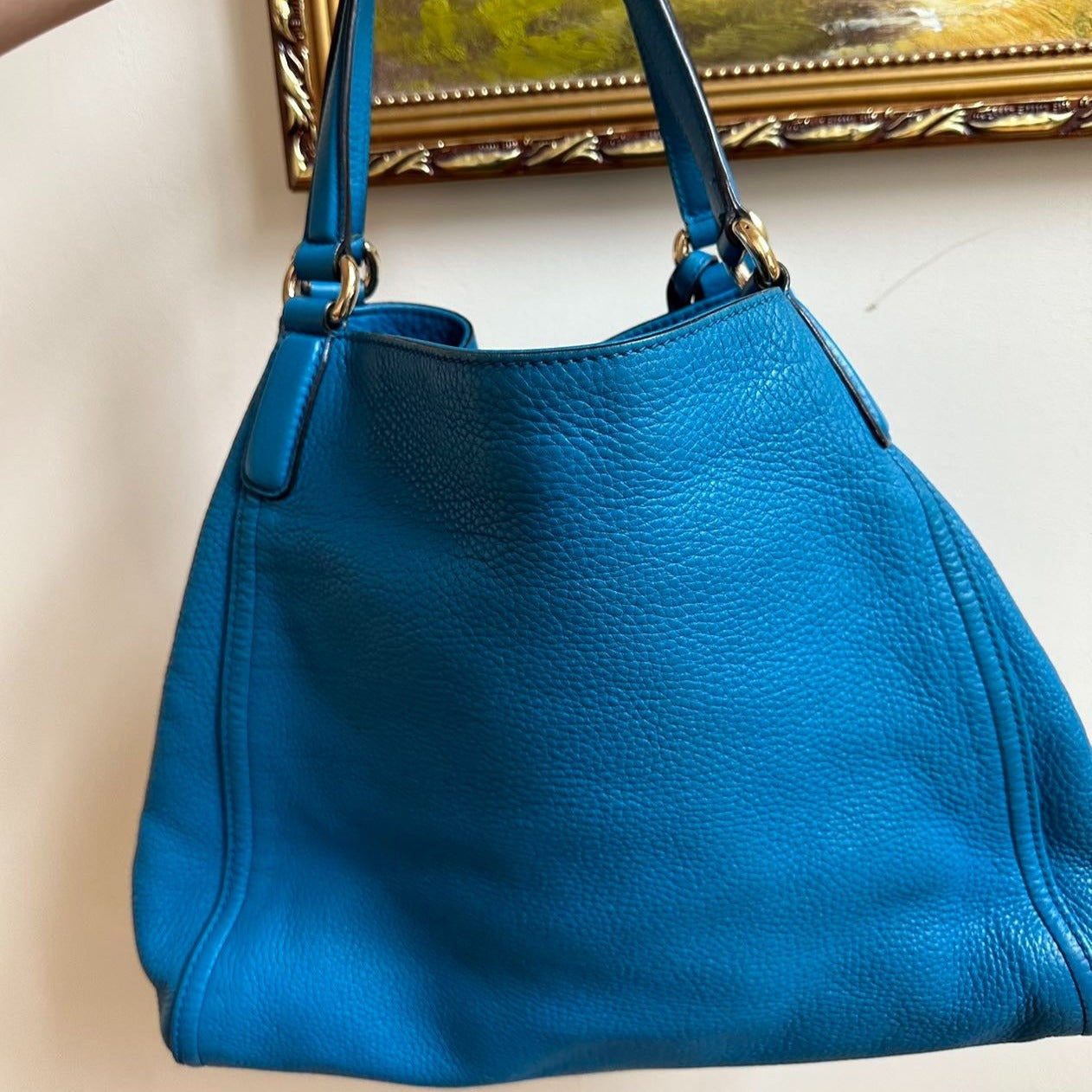 Gucci Turquoise Pebbled Leather Medium Soho Hobo