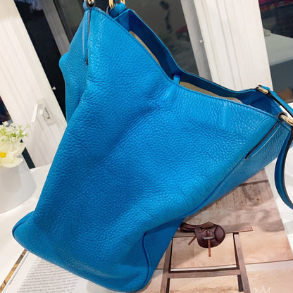 Gucci Turquoise Pebbled Leather Medium Soho Hobo