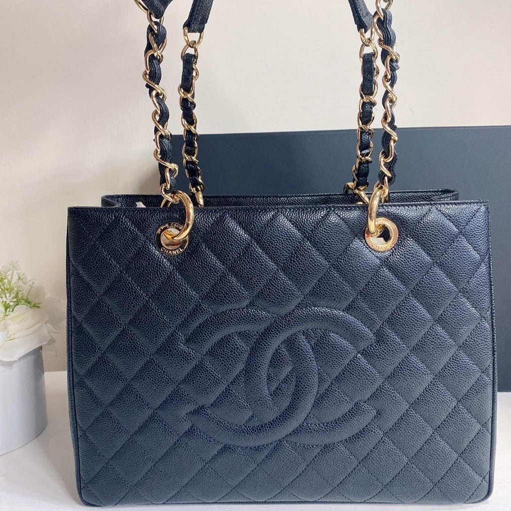 Chanel Caviar Quilted Grand Shopping Tote GST Black - luxhub.ca