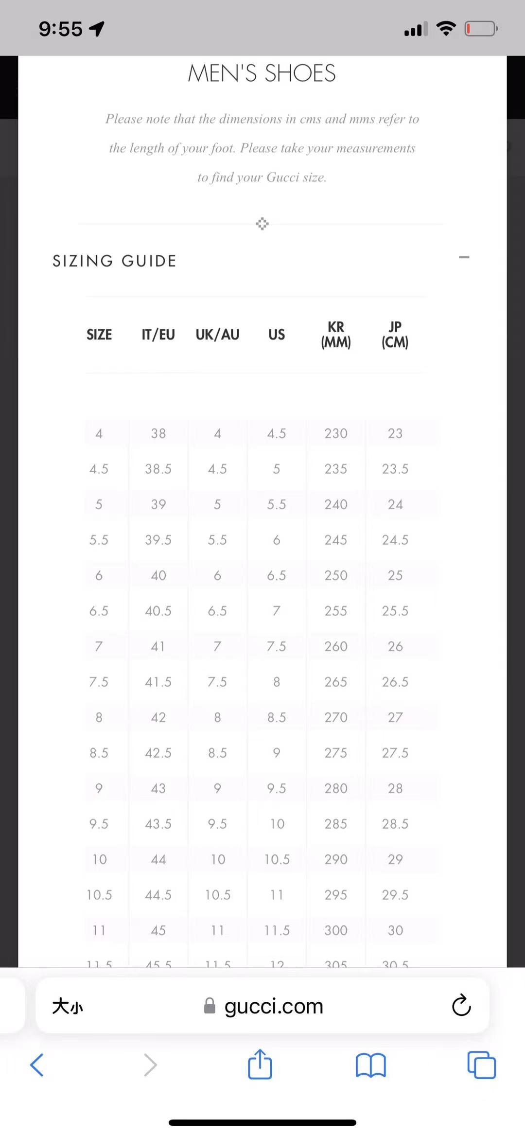 Gucci Men's Sneaker size6.5 - luxhub.ca