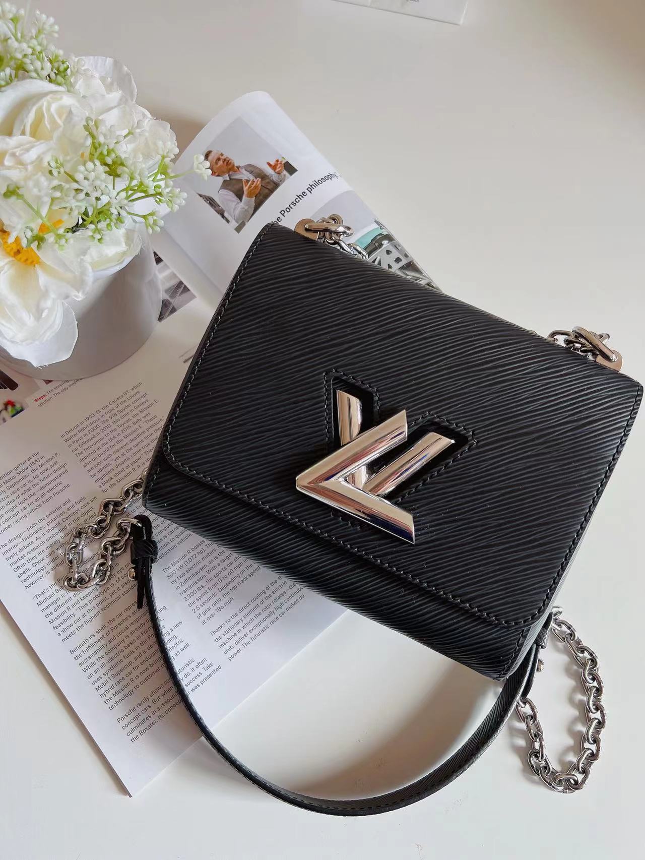 Louis Vuitton Epi Twist Shoulder Bag PM Black - luxhub.ca