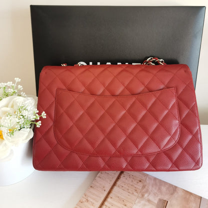 Chanel Caviar Quilted Jumbo Single Flap Red - luxhub.ca