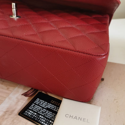 Chanel Caviar Quilted Jumbo Single Flap Red - luxhub.ca