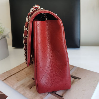 Chanel Caviar Quilted Jumbo Single Flap Red - luxhub.ca