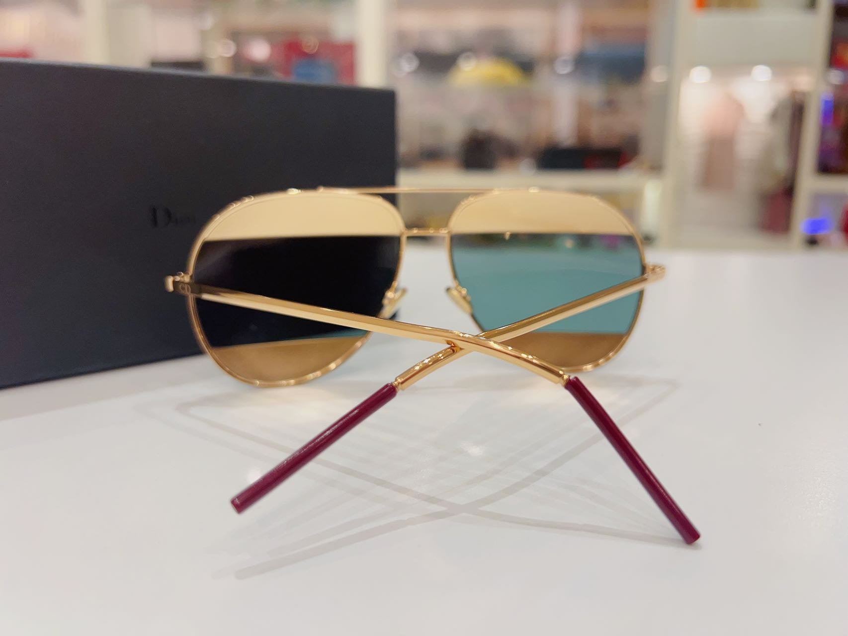 Dior gold aviator clearance sunglasses