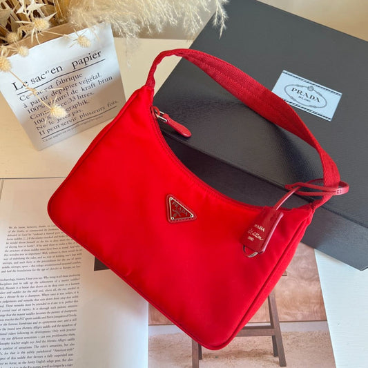 Prada Hobo Re-Nylon mini-bag Red - luxhub.ca