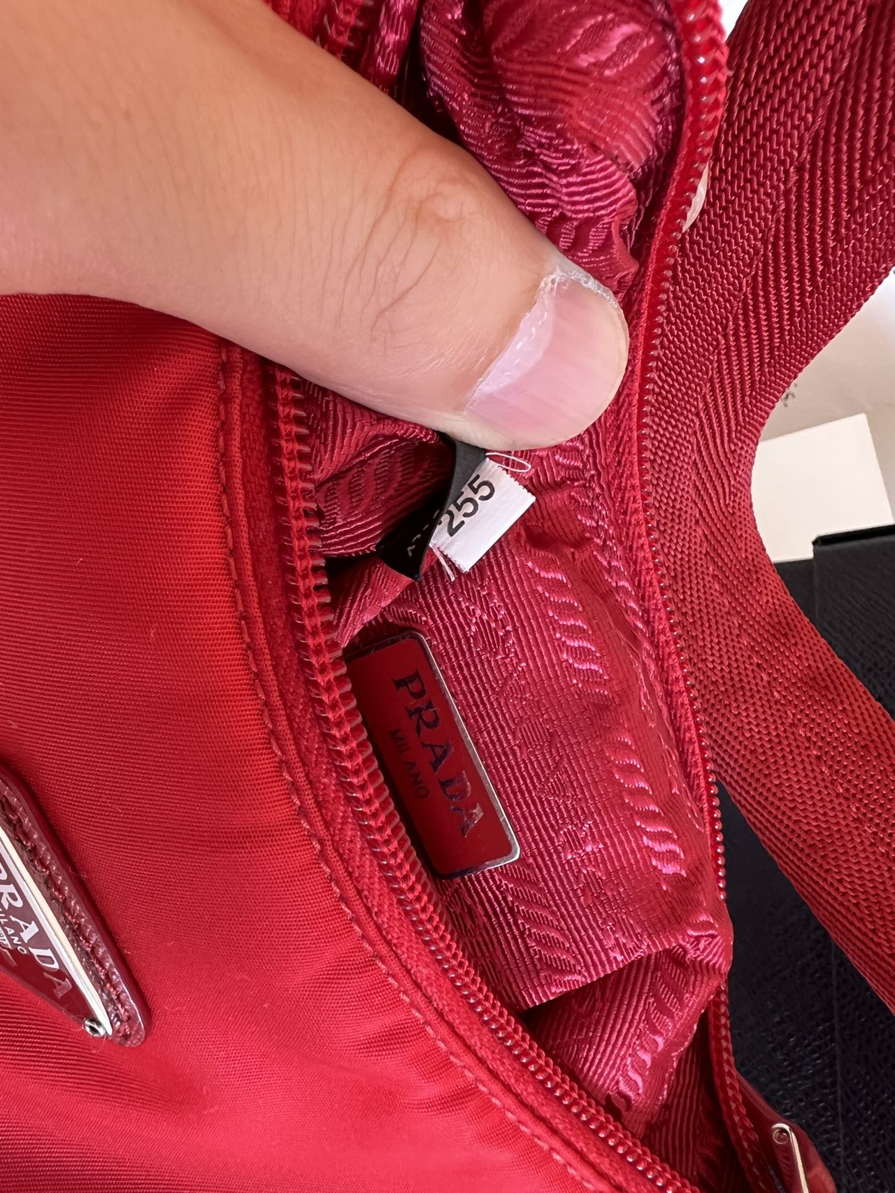 Red prada mini discount bag