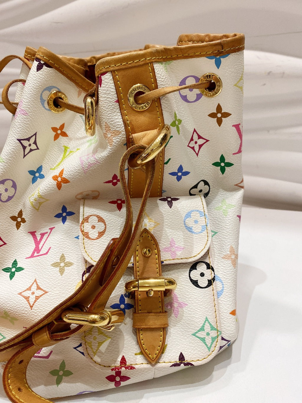 Louis Vuitton Monogram Multicolor Petit Noe White Bag - luxhub.ca