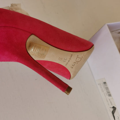 Dior Pink Suede Dioressence Pumps Size38 New