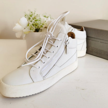 Giuseppe Zanotti Kriss Mid Top Sneaker White Size37.5