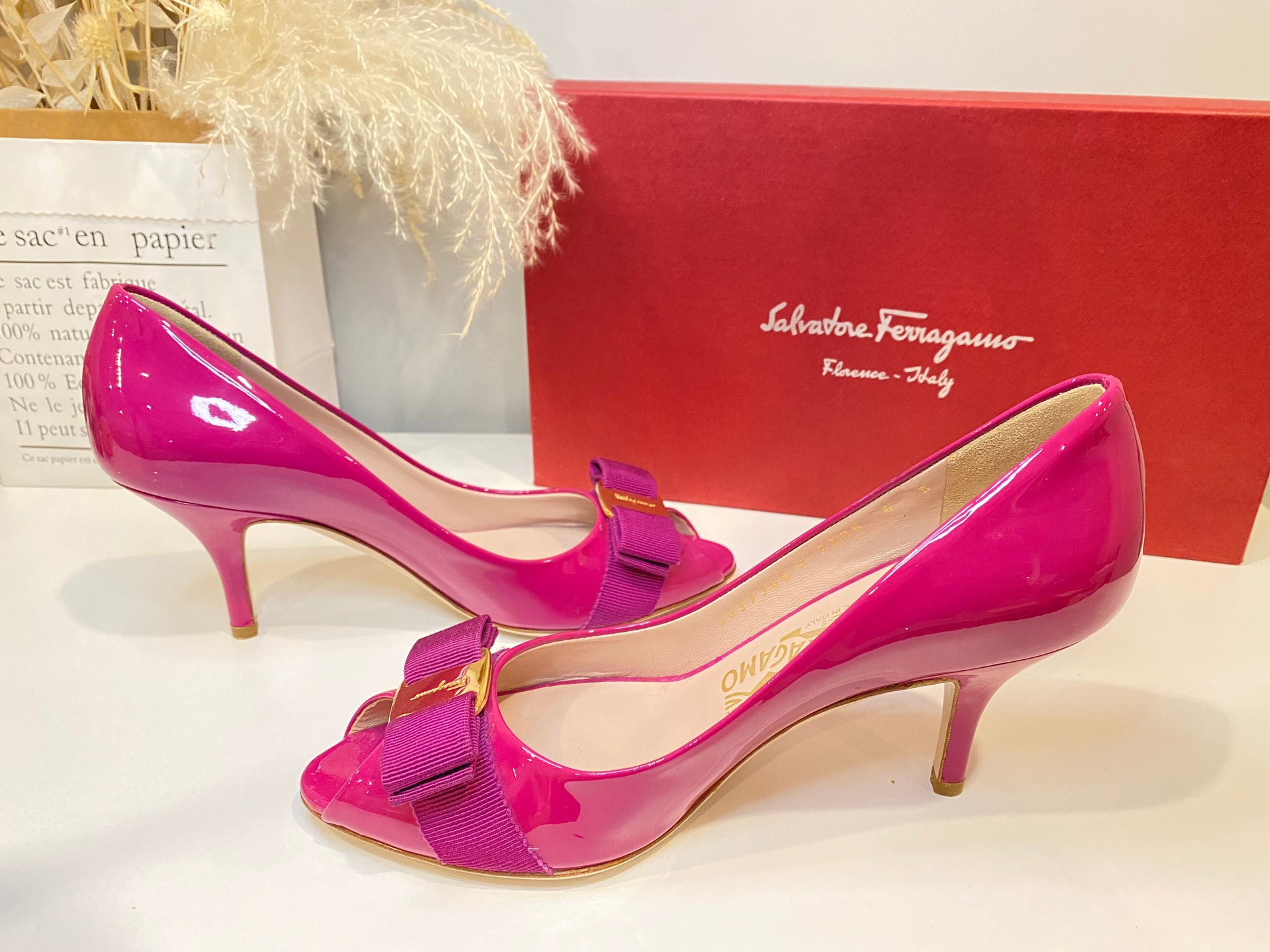 Salvatore Ferragamo Leather Heels In Pink - luxhub.ca