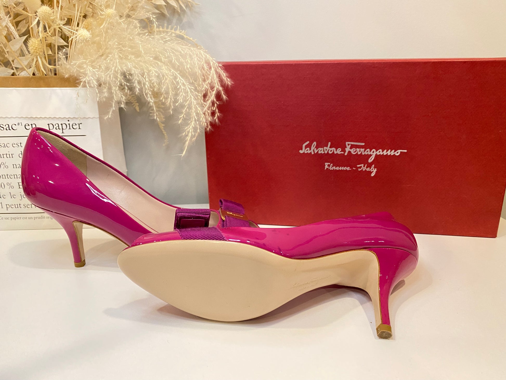 Salvatore Ferragamo Leather Heels In Pink - luxhub.ca