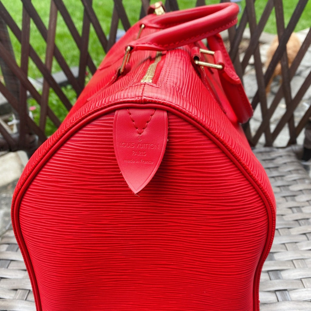 Louis Vuitton Epi Speedy 35 with additional strap - luxhub.ca