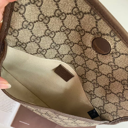 GUCCI GG Supreme Monogram Neo Vintage Web Belt Bag Brown - luxhub.ca