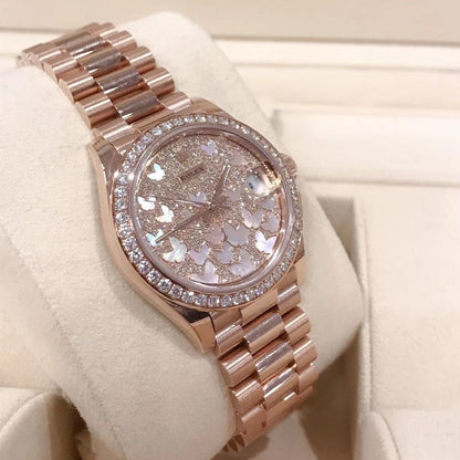 Rolex 18K Everose gold women watch, - luxhub.ca