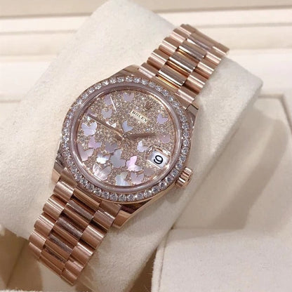 Rolex 18K Everose gold women watch, - luxhub.ca