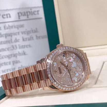 Rolex 18K Everose gold women watch, - luxhub.ca