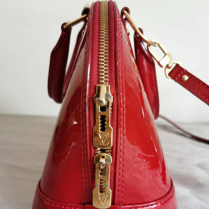 Louis Vuitton Vernis Alma BB Pomme d'Amour red - luxhub.ca