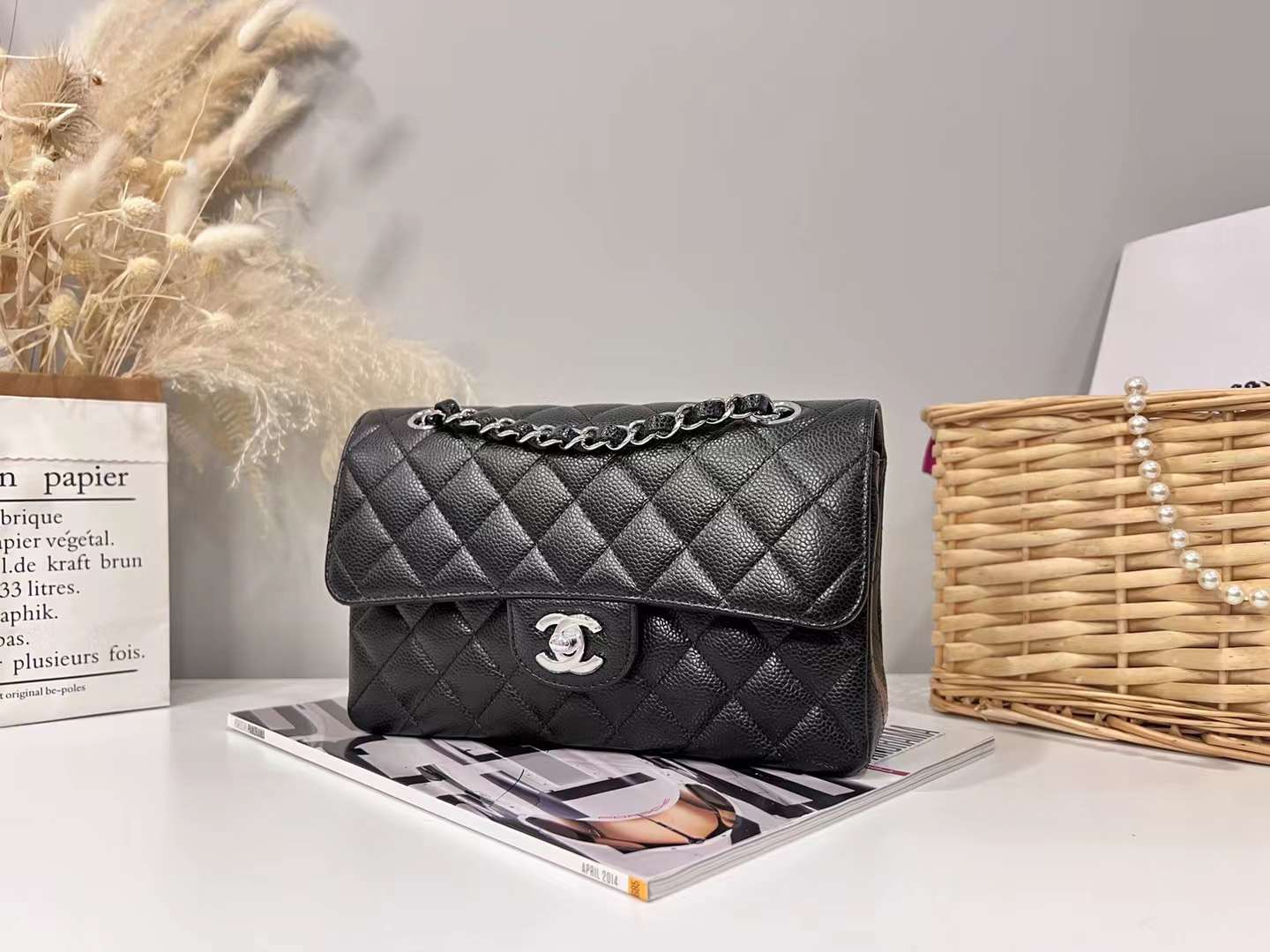 CHANEL, Bags, Sold Chanel Black Caviar Small Classic Flap