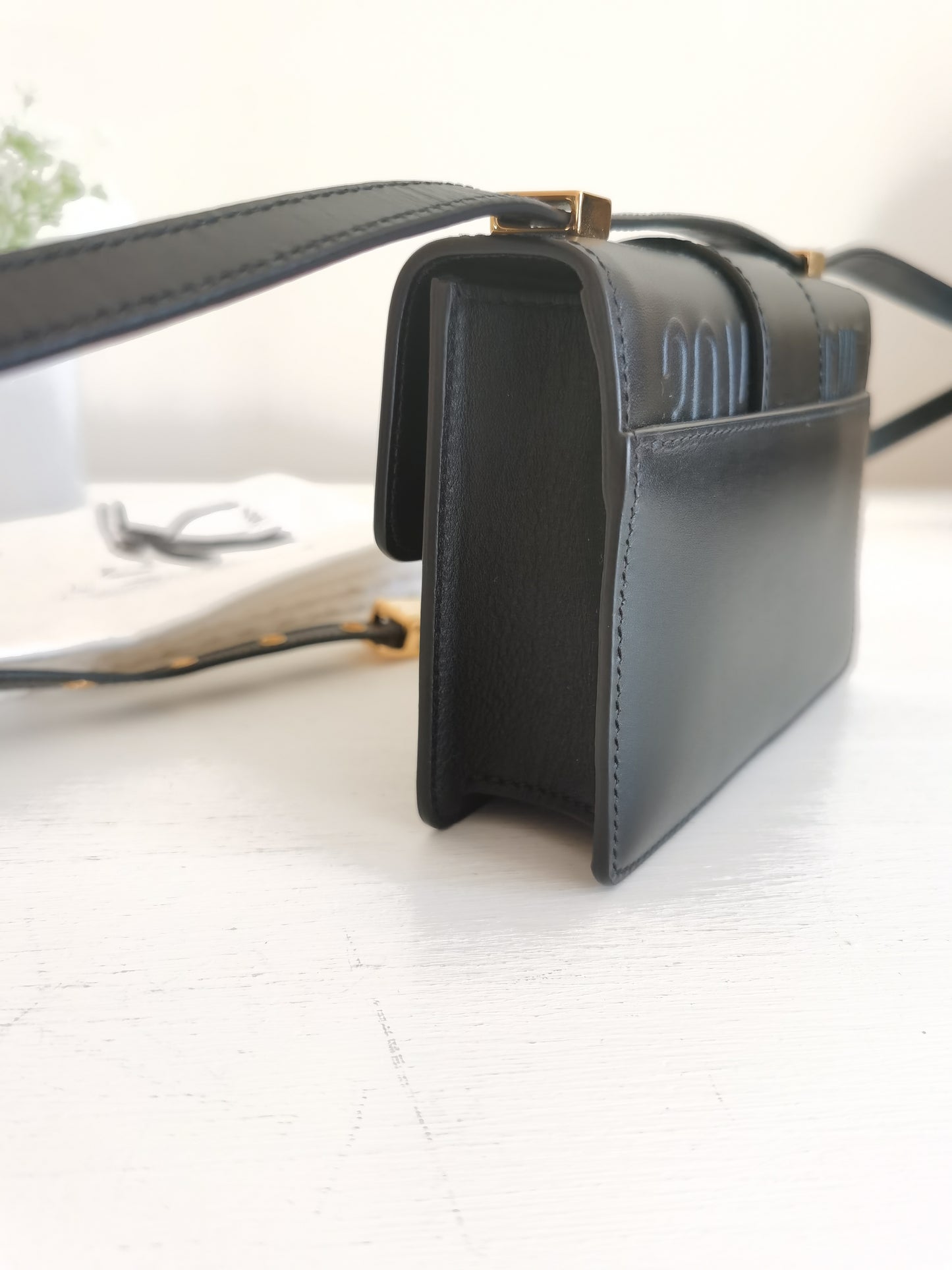 Dior Micro 30 Montaigne Calfskin Bag in Smooth Black Calfskin