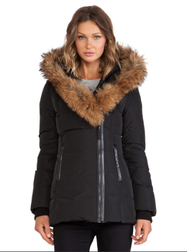 Mackage Black Adali Fur Trimmed Coat | HEWI