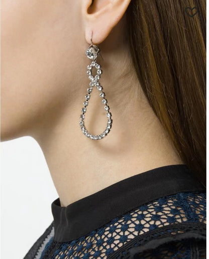 Miu Miu Infinity Crystal Drop Earrings